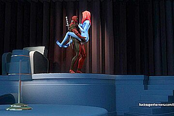 Deadpool And Mystic – Blue Slut