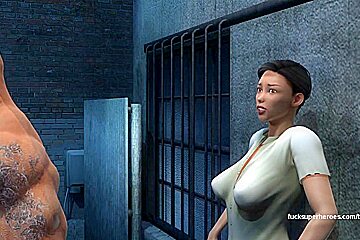 Super Chick Gets Gang Banged In A Back Alley