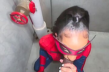 Spider Woman Gets Fuck Before Going To Save The Day