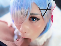 Sexy Maid Rem Sucks And Hard Fucks First Time With Subaru To Cum In Mouth – Cosplay Re-Zero